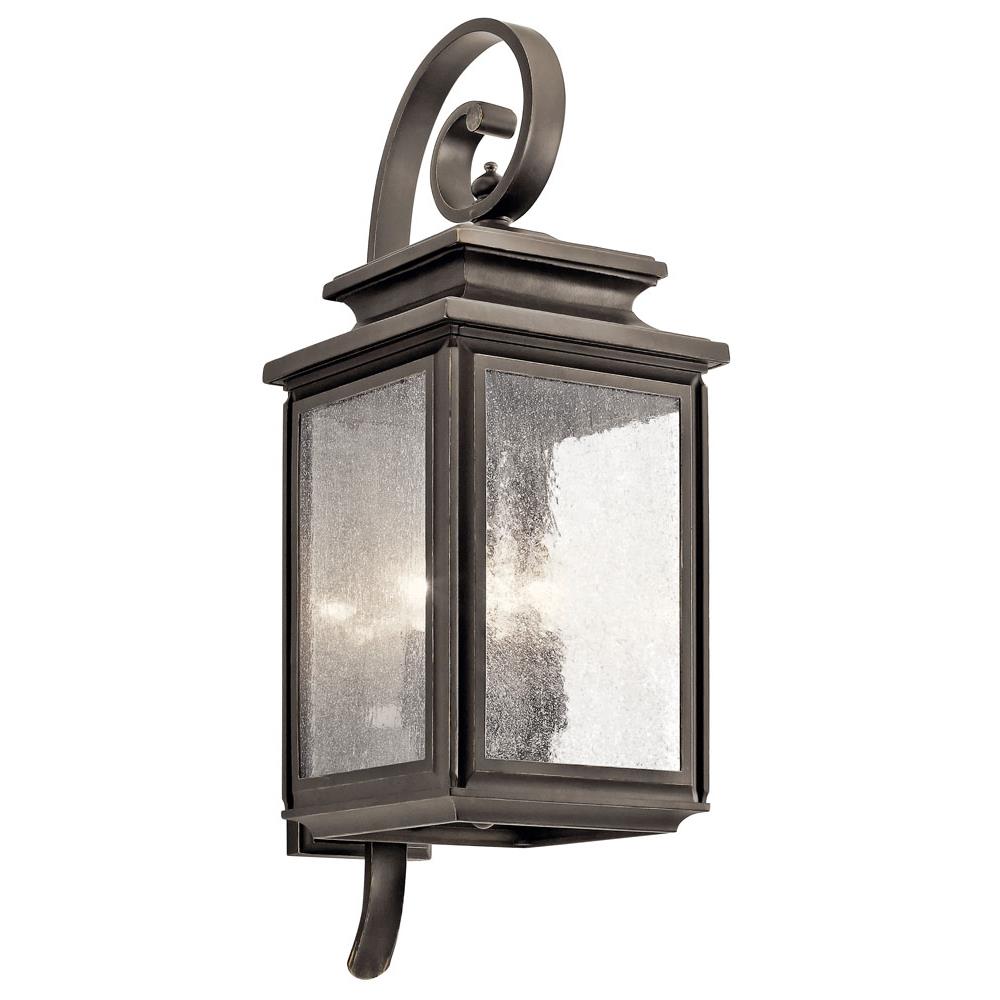 Kichler 49503OZ Wiscombe Park 26.25" 4 Light Outdoor Wall Light with Clear Seeded Glass in Olde Bronze®
